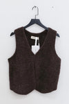 SWAYING/KNIT velvet vest SW23AW1T13 coffee